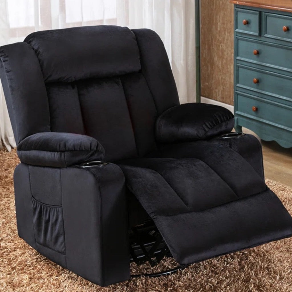 Rocking recliner with cup holder sale